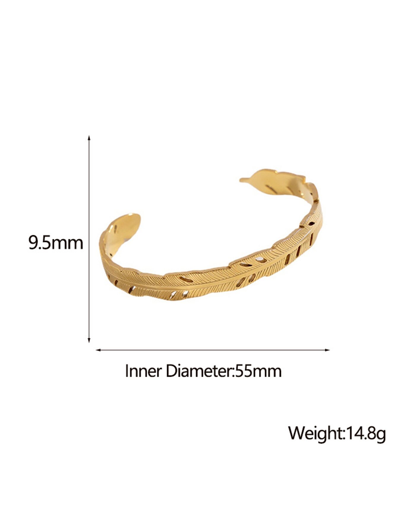 Exaggerated Simple Style British Style Round Oval Solid Color 304 Stainless Steel 18K Gold Plated Bangle In Bulk display picture 3