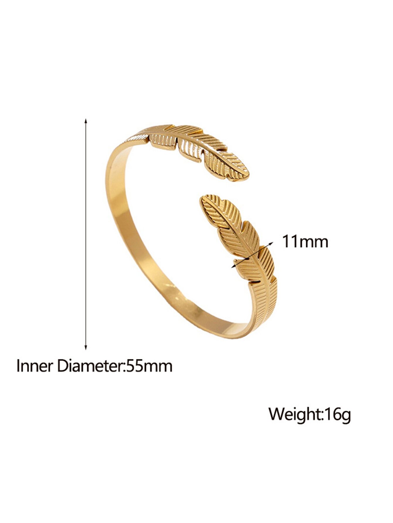 Exaggerated Simple Style British Style Round Oval Solid Color 304 Stainless Steel 18K Gold Plated Bangle In Bulk display picture 8