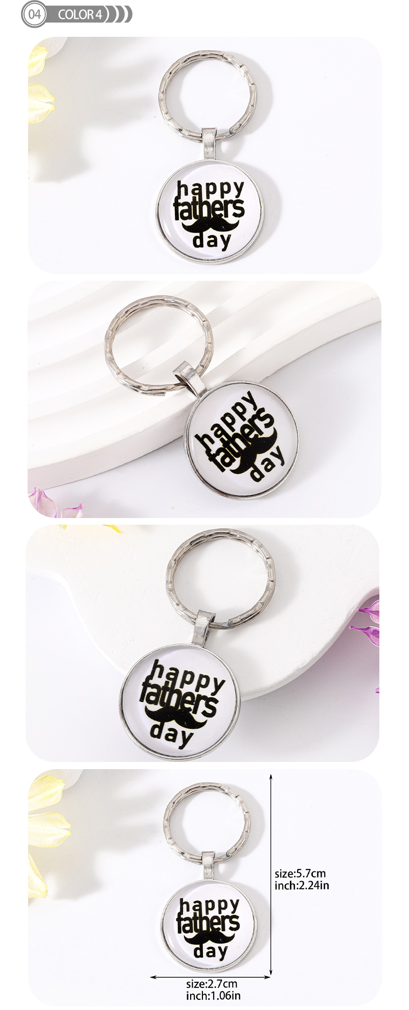 Simple Style Letter Heart Shape Alloy Plating Inlay Glass Bag Pendant Keychain display picture 5