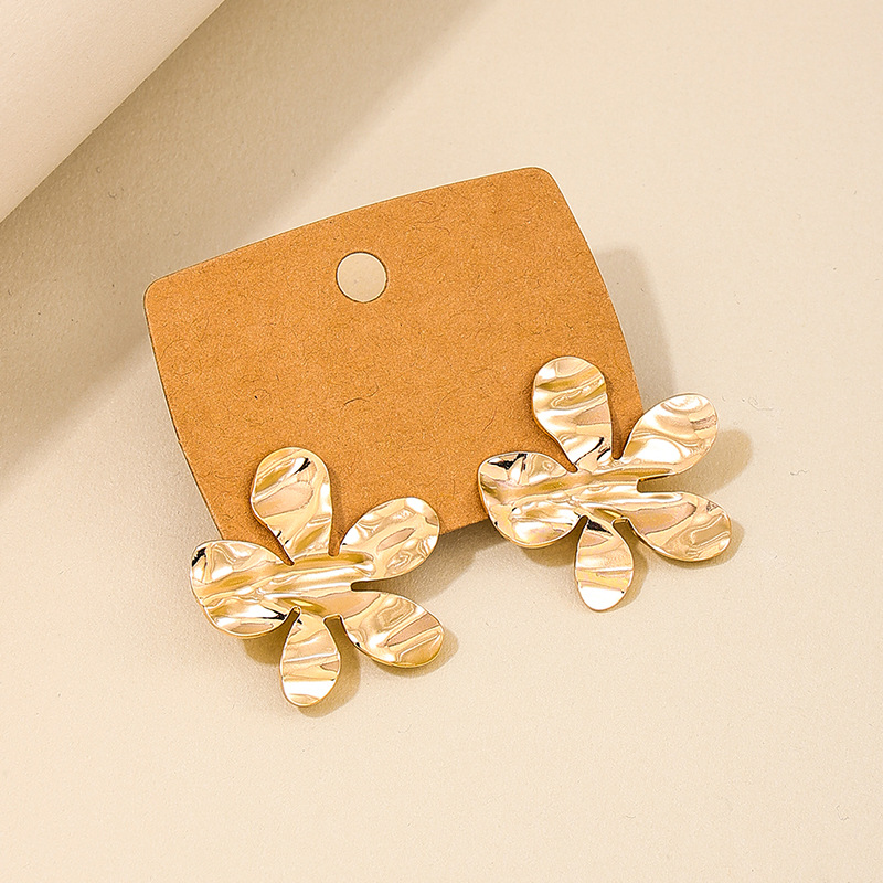 1 Pair IG Style Simple Style Flower Alloy Ear Studs display picture 3