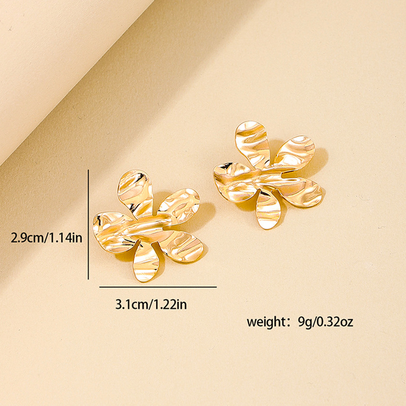 1 Pair IG Style Simple Style Flower Alloy Ear Studs display picture 2