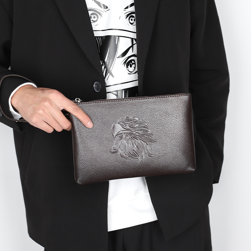 Men's Flamingo Pu Leather Zipper Clutch Bag display picture 8