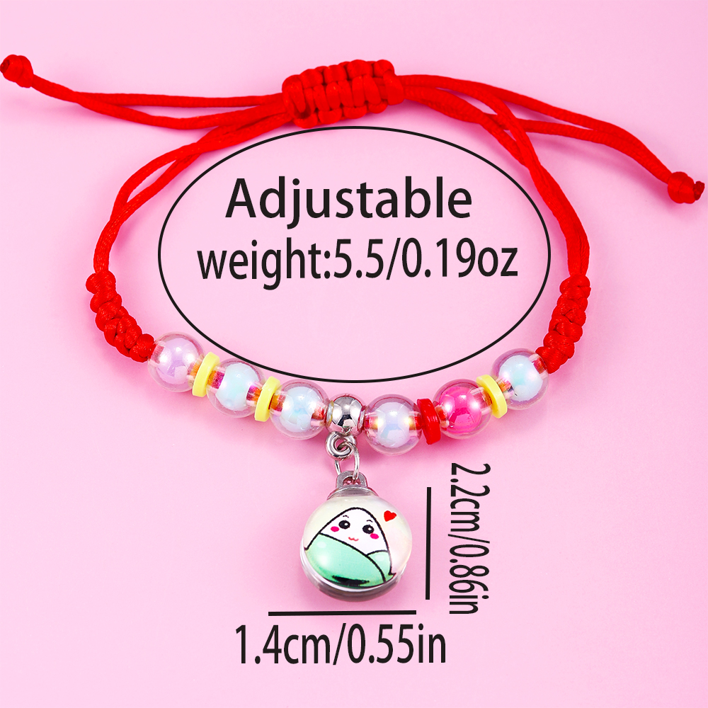 Casual Cute Cartoon Round Arylic Beaded Girl'S Bracelets display picture 5