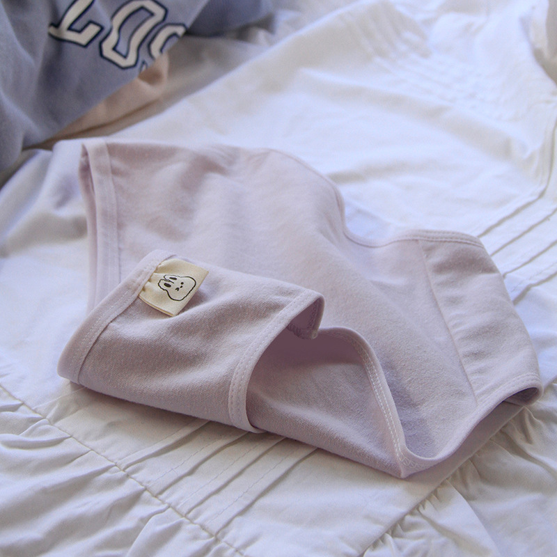 Solid Color Comfort Mid Waist Briefs Panties display picture 6