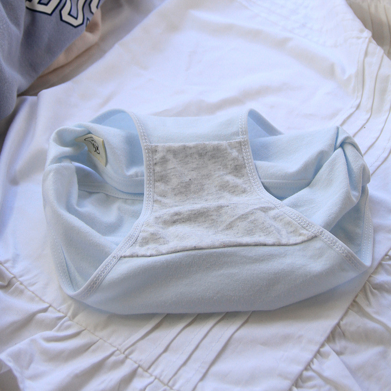 Solid Color Comfort Mid Waist Briefs Panties display picture 9