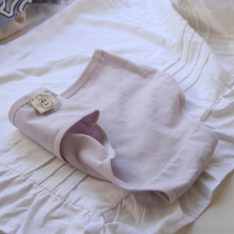 Solid Color Comfort Mid Waist Briefs Panties display picture 5