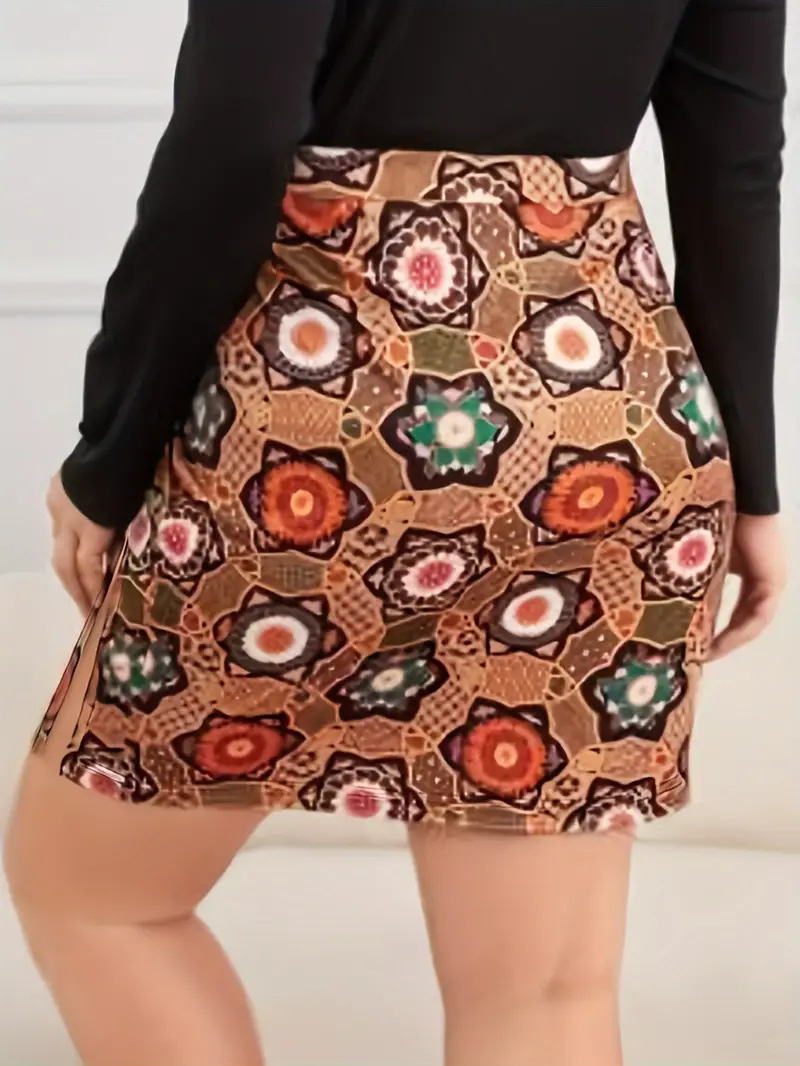 Summer Streetwear Flower Spandex Polyester Knee-Length Skirts display picture 3