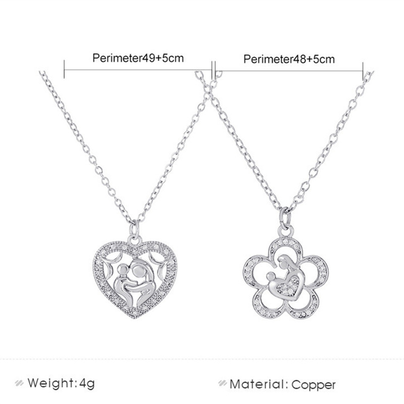 Cobre Chapados en oro de 18k Elegante Estilo Simple Forma De Corazón Ahuecar Embutido Diamantes De Imitación Collar Colgante display picture 5