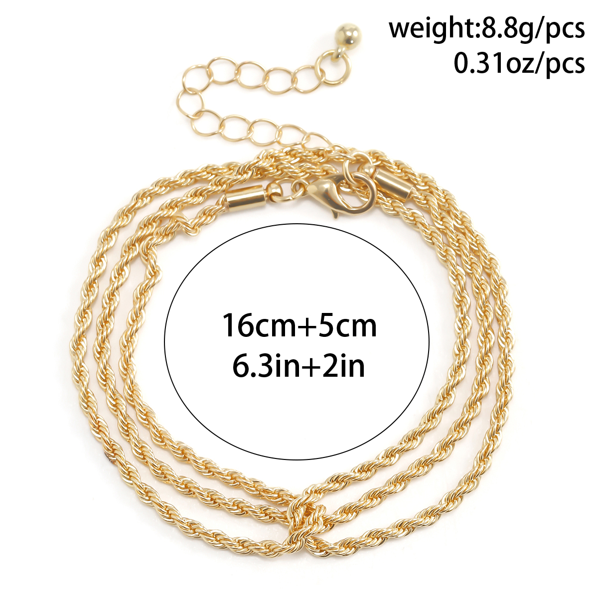 Vintage Style Simple Style Irregular Lines Iron Irregular Chain Women's Bracelets display picture 1