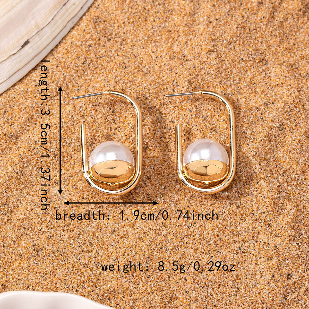 1 Pair Vintage Style Geometric Solid Color Plastic Ferroalloy Ear Studs display picture 3