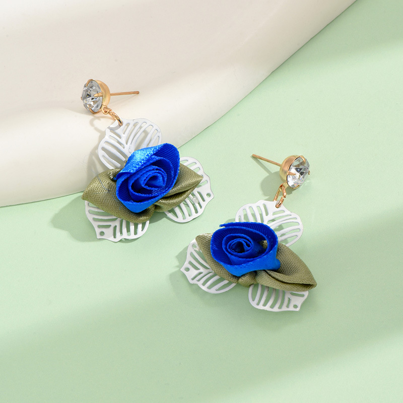 1 Pair Sweet Simple Style Flower Alloy Drop Earrings display picture 5