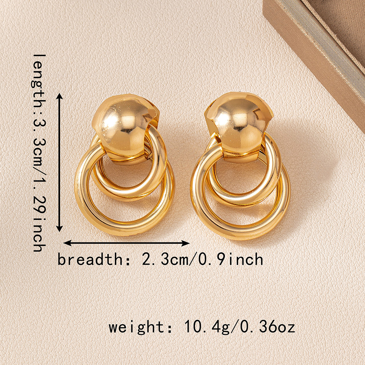 1 Paire Style Simple Géométrique Couleur Unie Ferroalliage Boucles D'oreilles display picture 6