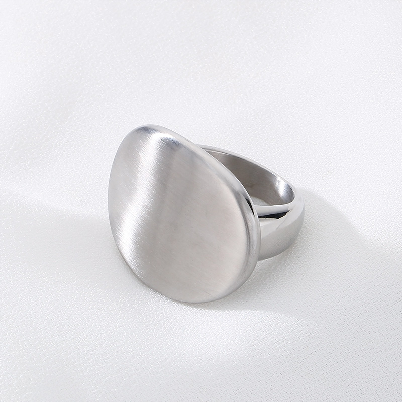 Stainless Steel Casual Simple Style Oval Rings display picture 8