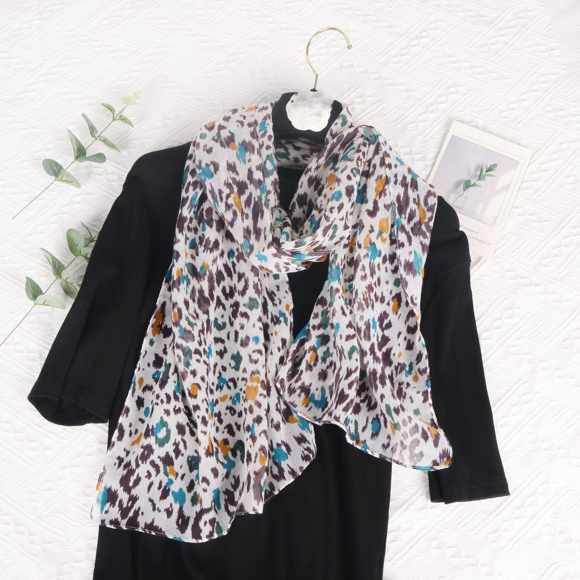Unisex IG Style Elegant Spot Rayon Polyester Scarf display picture 5