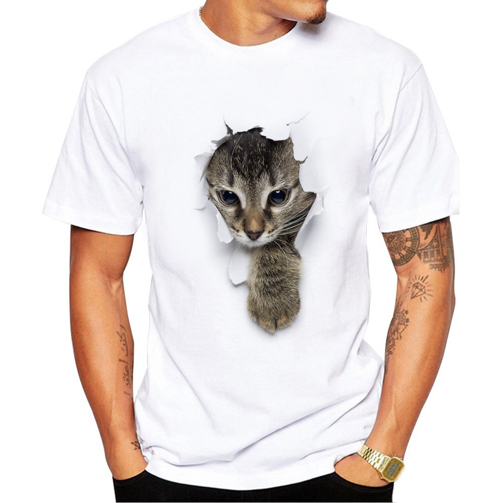 Men's Cartoon Casual Round Neck Short Sleeve Regular Fit Men's T-shirt display picture 1