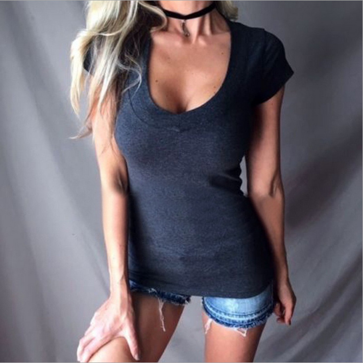 Women's T-shirt Short Sleeve T-Shirts Vacation Solid Color display picture 3