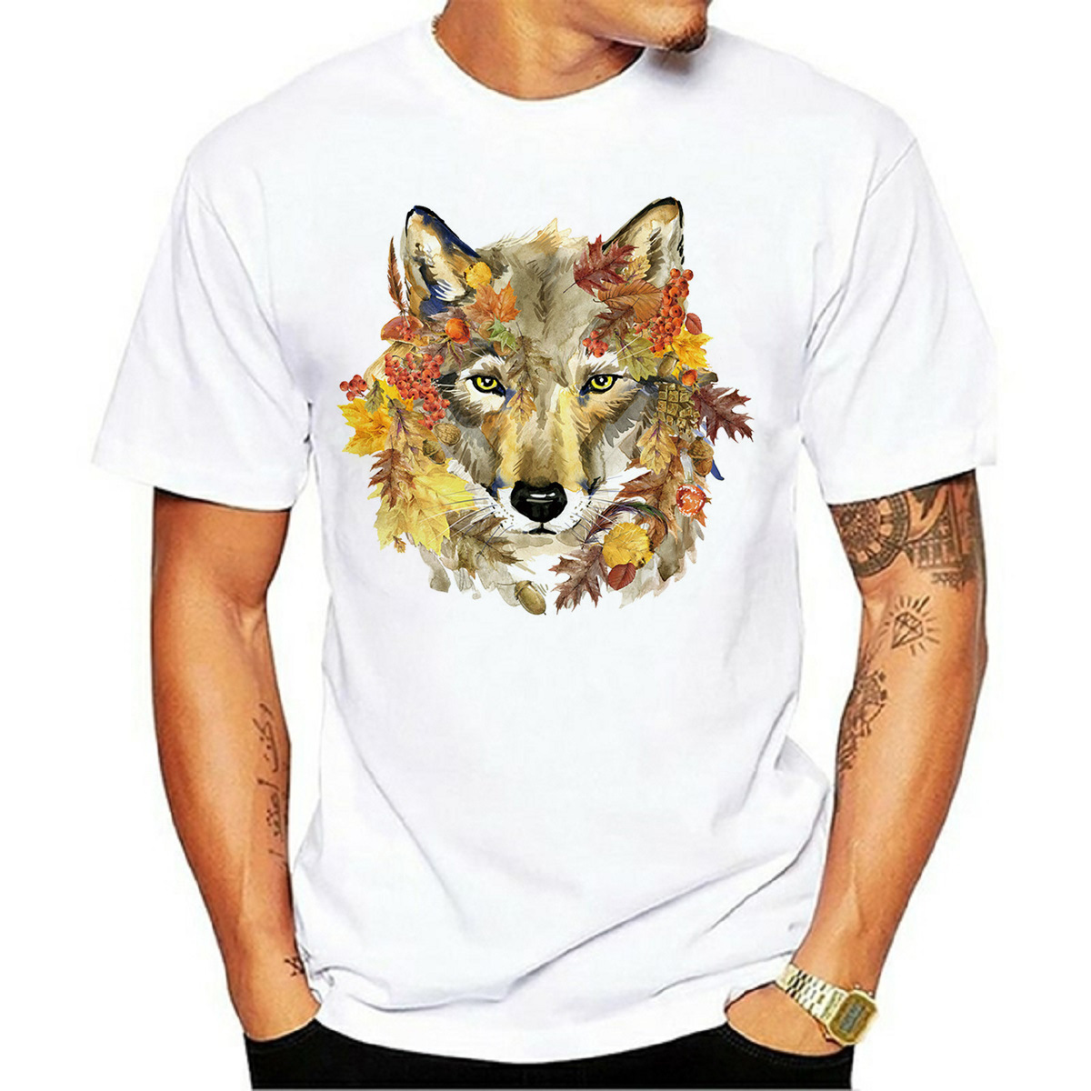 Men's Lion Jaguar Streetwear Round Neck Short Sleeve Regular Fit Men's T-shirt display picture 4