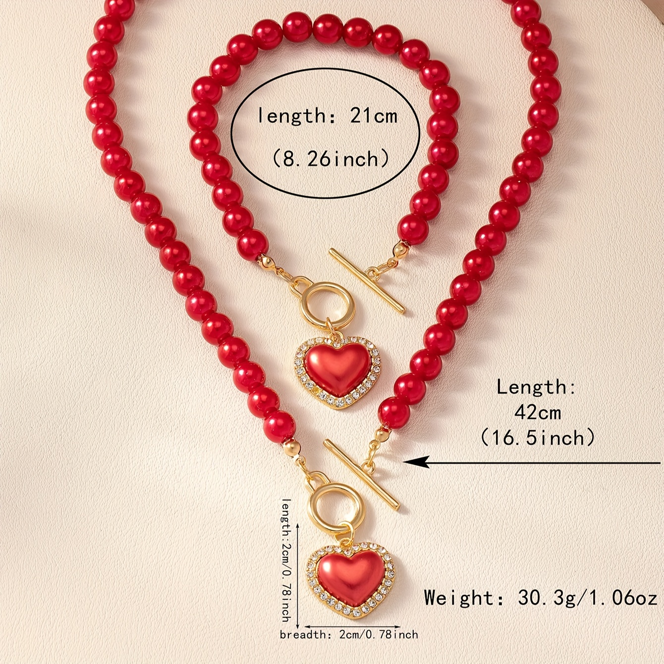 Casual Elegant Heart Shape Alloy Plastic Women's Jewelry Set display picture 10