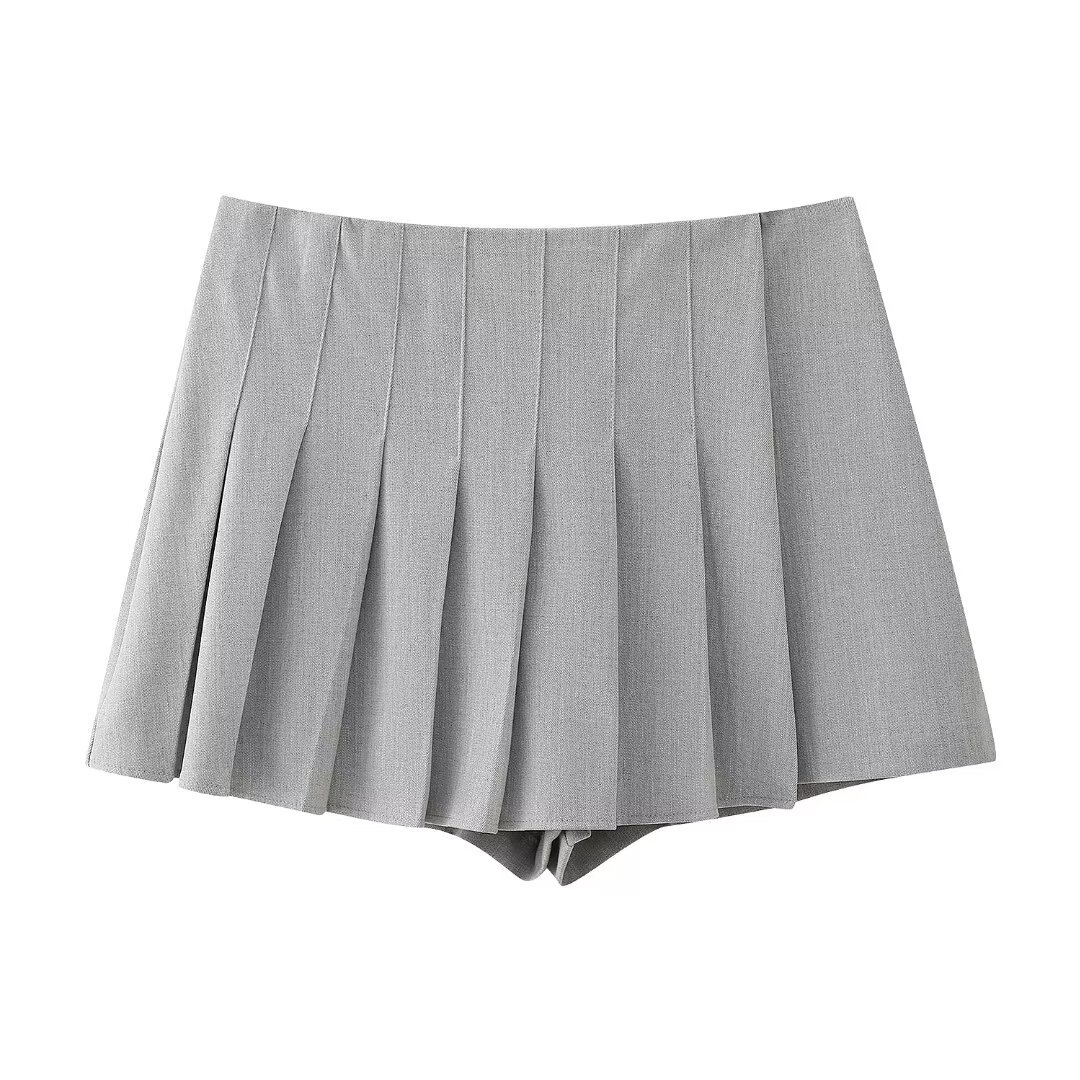 Summer Spring Preppy Style Simple Style Solid Color Polyester Above Knee Skirts display picture 18