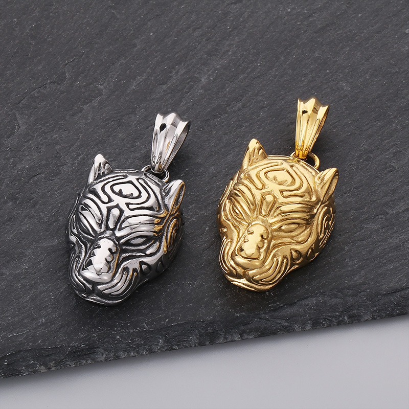 Stainless Steel 18K Gold Plated Punk Tiger Charms Rings Bracelets display picture 9