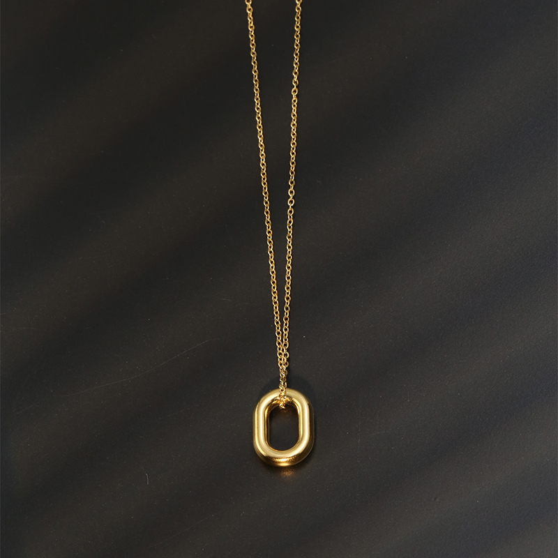 Acero Inoxidable Chapados en oro de 18k Estilo Simple Geométrico Collar Colgante display picture 4
