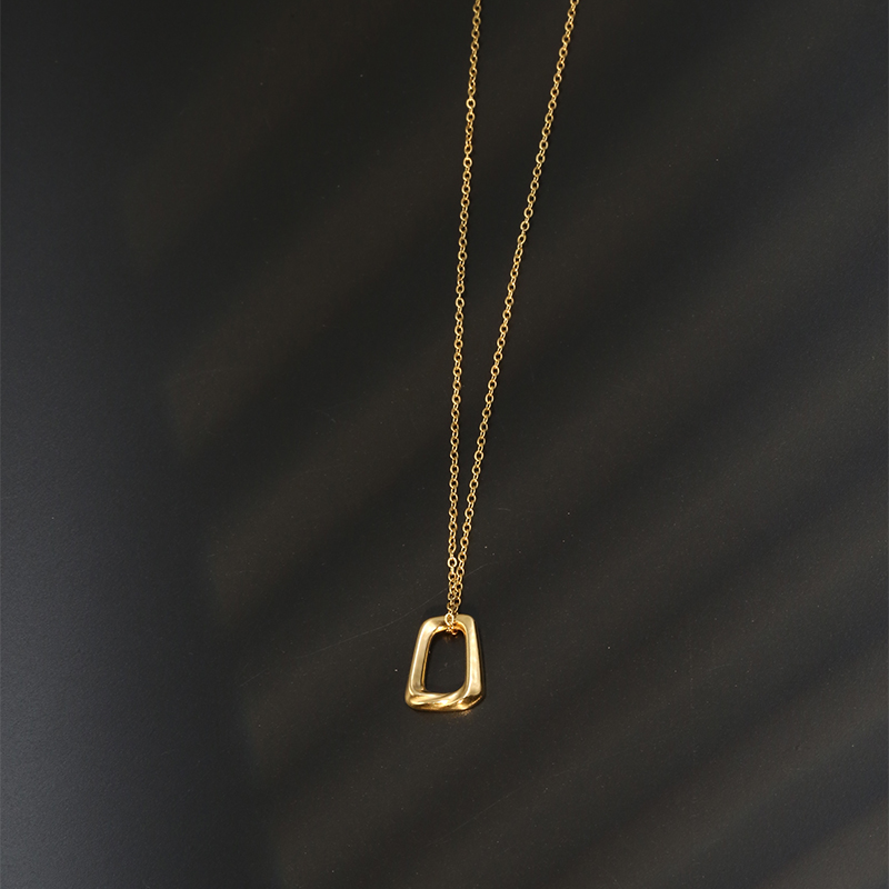 Acero Inoxidable Chapados en oro de 18k Estilo Simple Geométrico Collar Colgante display picture 6