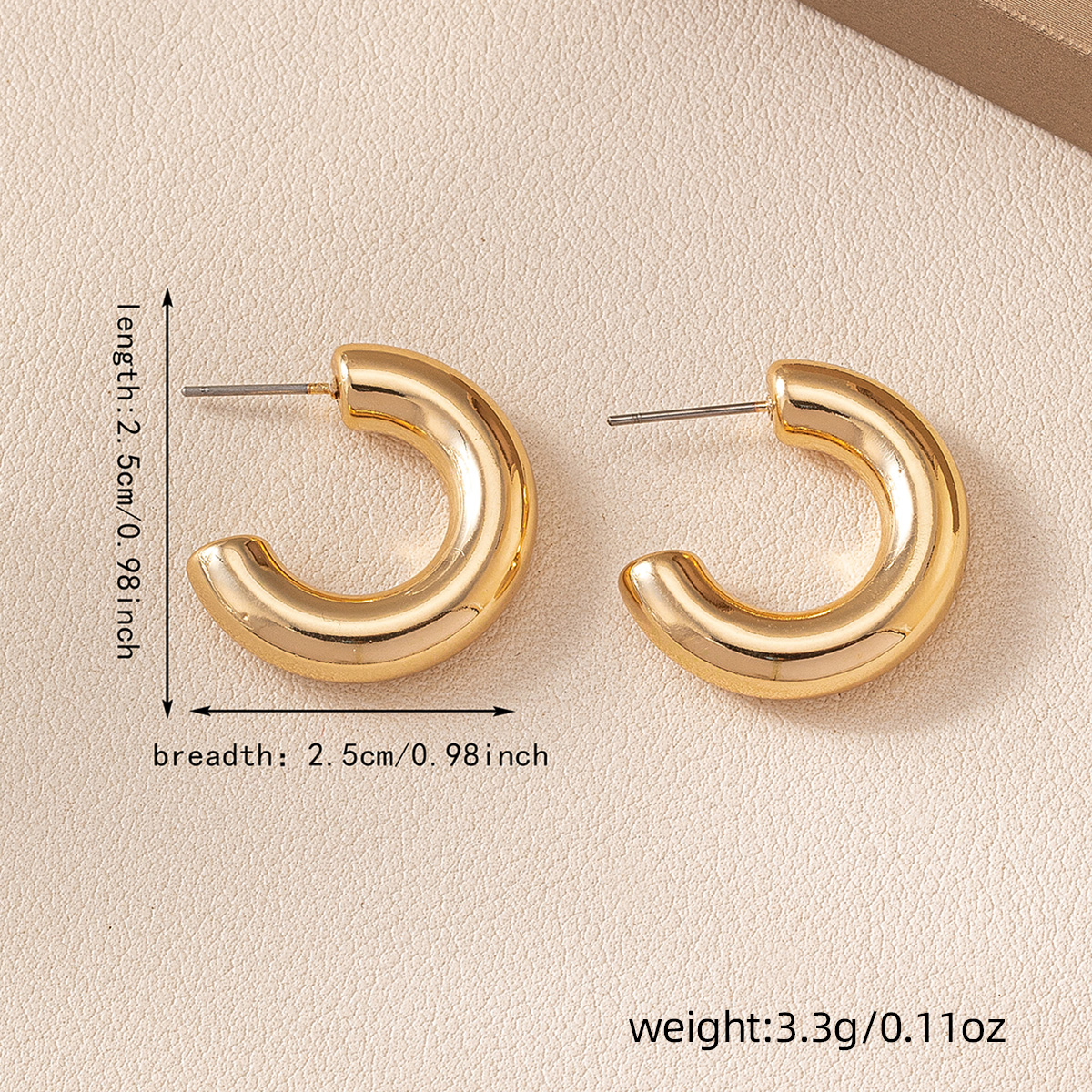 1 Pair Simple Style C Shape Plastic Ear Studs display picture 6