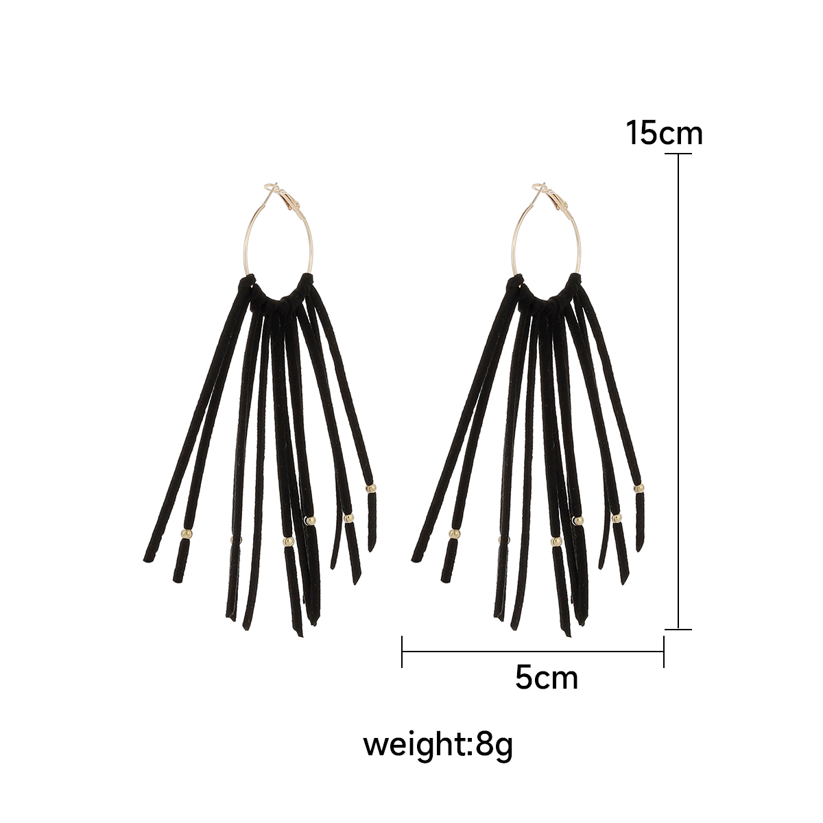 1 Pair Casual Simple Style Tassel Polyester Fiber Drop Earrings display picture 1