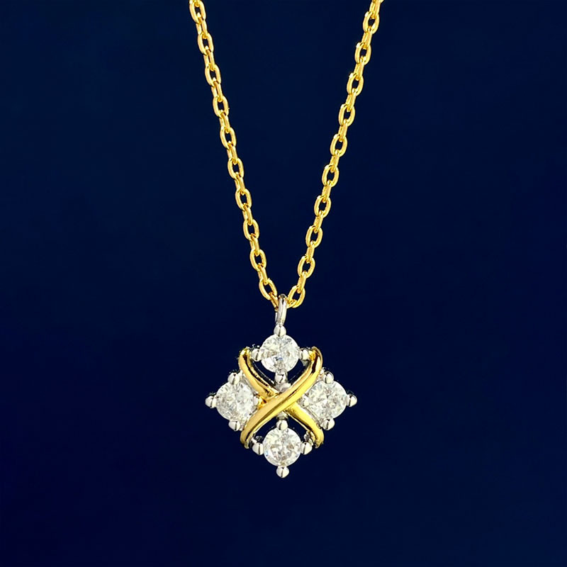 Copper 18K Gold Plated IG Style Commute Shiny Square Inlay Zircon Earrings Necklace display picture 1