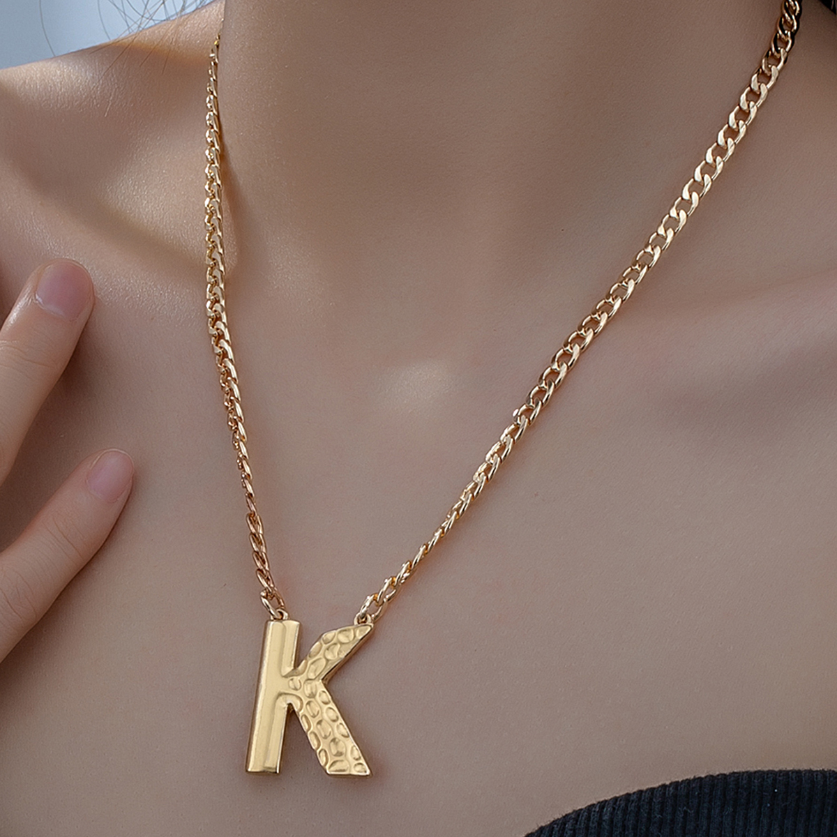 Casual Hip-Hop Letter Alloy Women's Pendant Necklace display picture 1