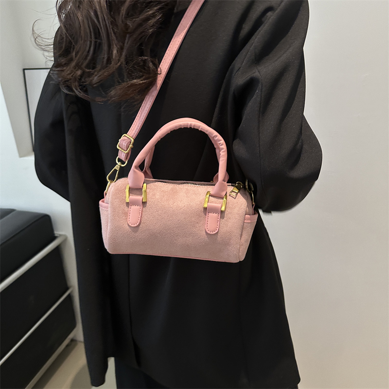 Femmes Suède Couleur Unie Style Vintage Fermeture Éclair Sac D'Épaule display picture 5