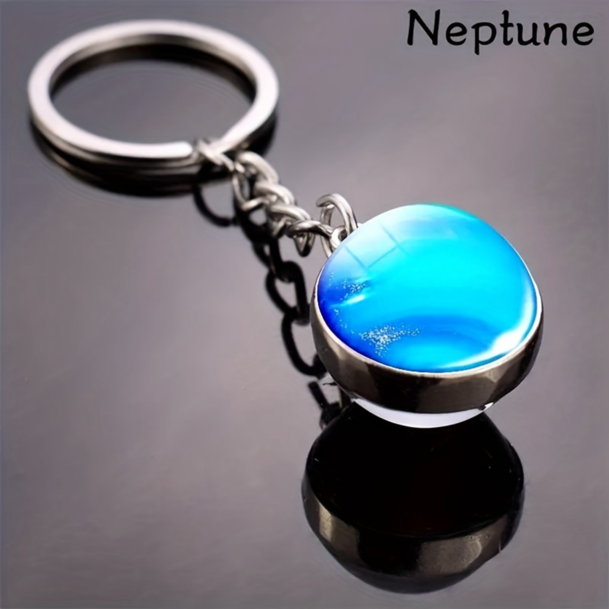 Modern Style Earth Stainless Steel Glass Inlay Glass Unisex Keychain display picture 3
