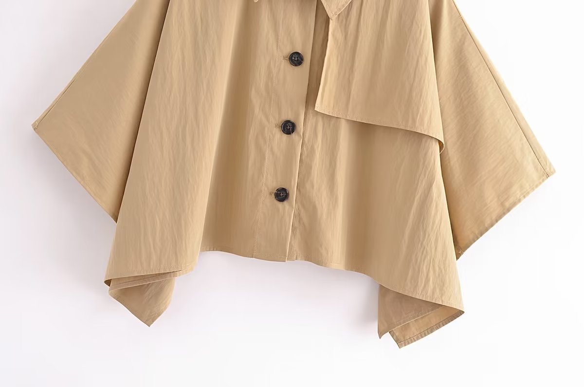 Frau Einfacher Stil Einfarbig Mantel Mantel Regenmantel display picture 3