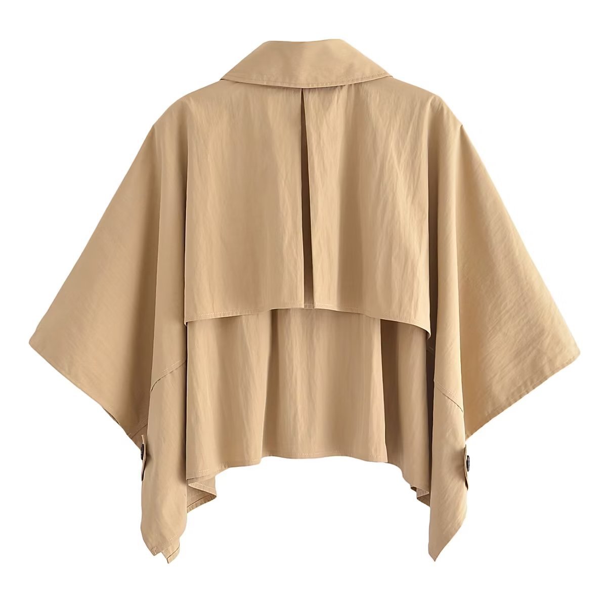 Women's Simple Style Solid Color Coat Cloak Trench Coat display picture 11