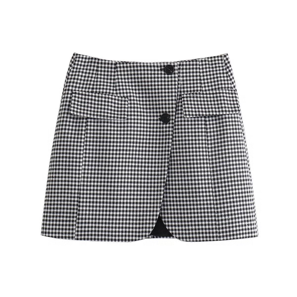 Holiday Daily Women's Streetwear Houndstooth Polyester Pocket Skirt Sets Skirt Sets display picture 6