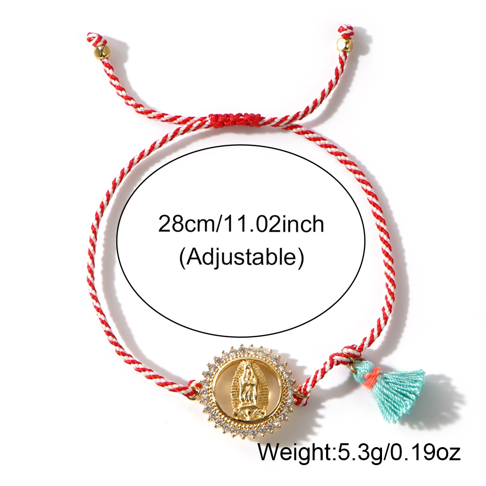 Retro Geometric Alloy Rope Handmade Inlay Zircon Women's Bracelets display picture 5