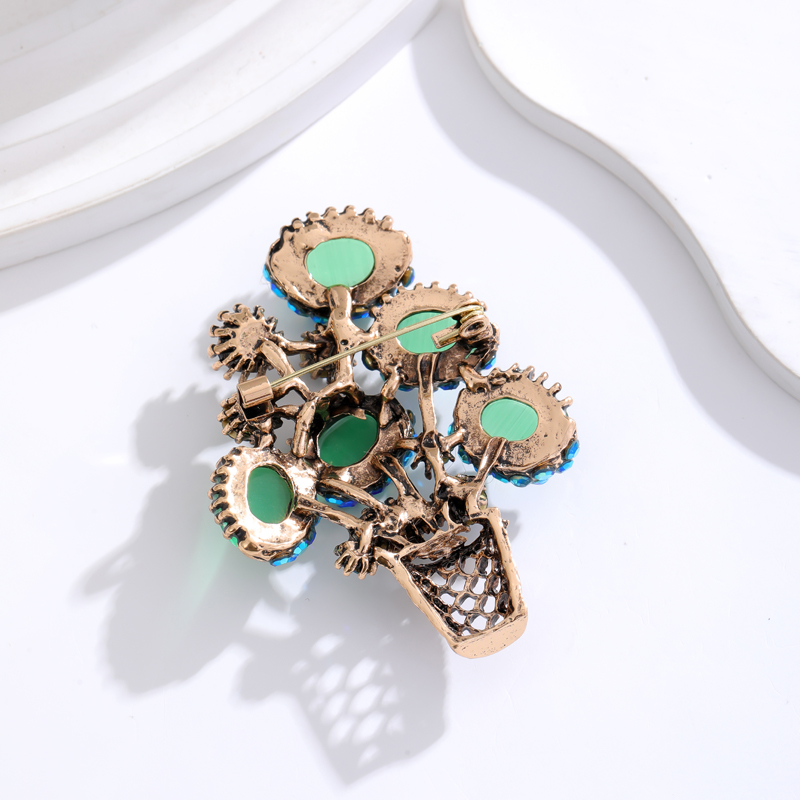 IG Style Simple Style Leaf Plant Flower Alloy Inlay Rhinestones Pearl Unisex Brooches display picture 6