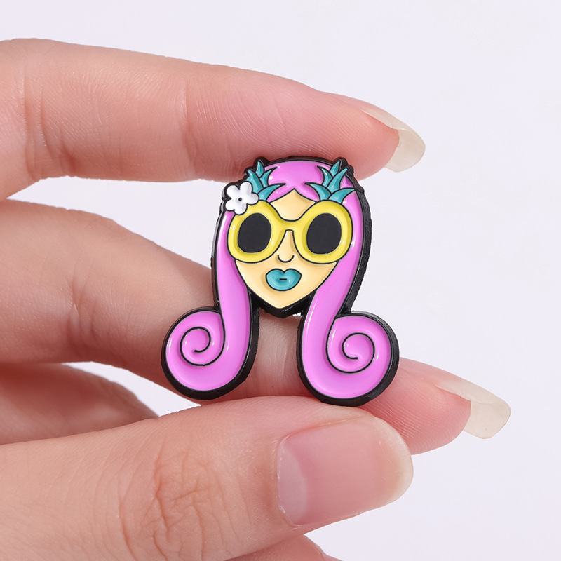 Cartoon Style Cute Fruit Emoji Face Alloy Plating Unisex Brooches display picture 3