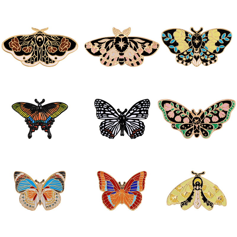 Elegant Simple Style Butterfly Moth Alloy Painted Enamel Plating Unisex Brooches display picture 12