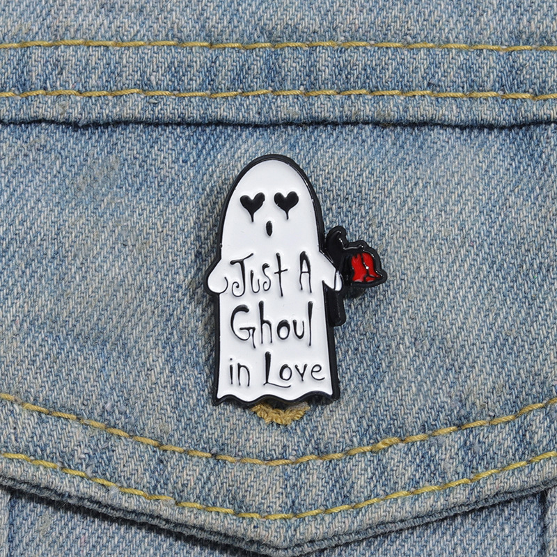 Cartoon Style Cute Letter Rose Ghost Alloy Plating Unisex Brooches display picture 7