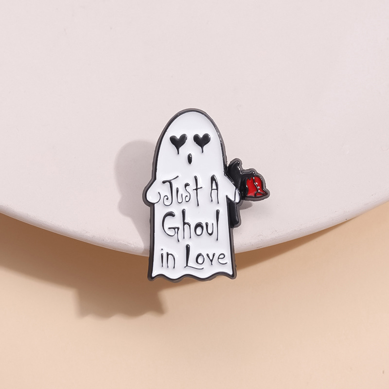 Cartoon Style Cute Letter Rose Ghost Alloy Plating Unisex Brooches display picture 9