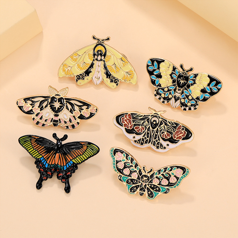 Elegant Simple Style Butterfly Moth Alloy Painted Enamel Plating Unisex Brooches display picture 23