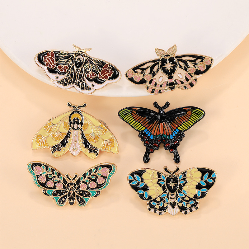 Elegant Simple Style Butterfly Moth Alloy Painted Enamel Plating Unisex Brooches display picture 22