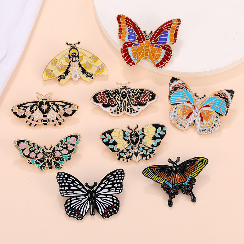 Elegant Simple Style Butterfly Moth Alloy Painted Enamel Plating Unisex Brooches display picture 24