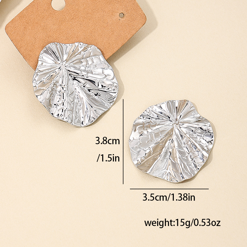 1 Piece Nordic Style Leaf Alloy Ear Studs display picture 5