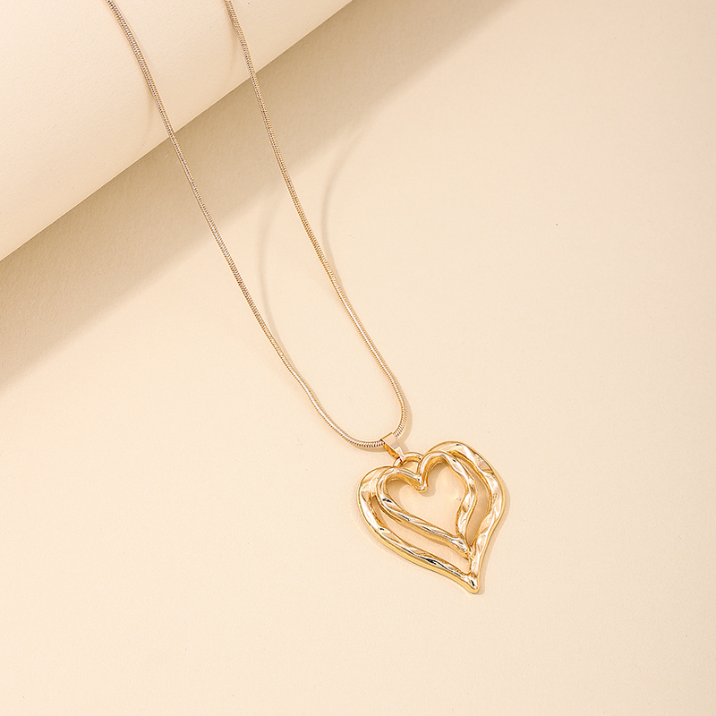 Nordic Style Simple Style Heart Shape Alloy Women's Pendant Necklace display picture 2