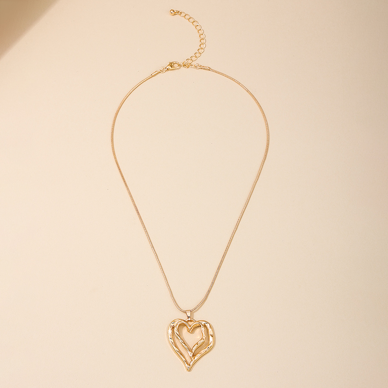 Nordic Style Simple Style Heart Shape Alloy Women's Pendant Necklace display picture 1