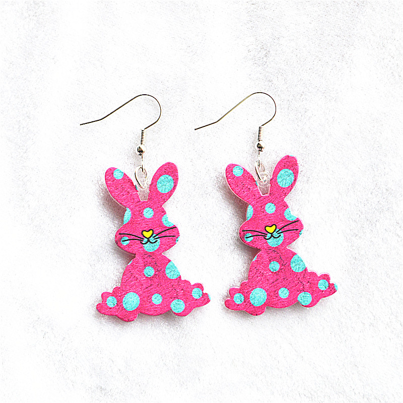 1 Pair IG Style Simple Style Rabbit Arylic Metal display picture 3