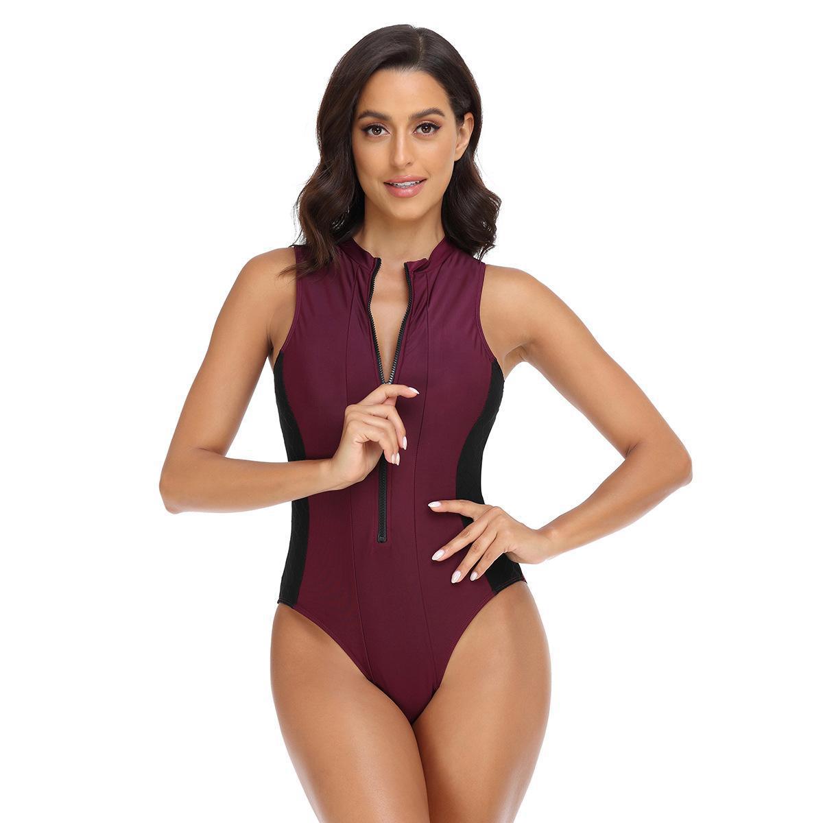 Women's Classic Style Solid Color 1 Piece One Piece Swimwear display picture 17
