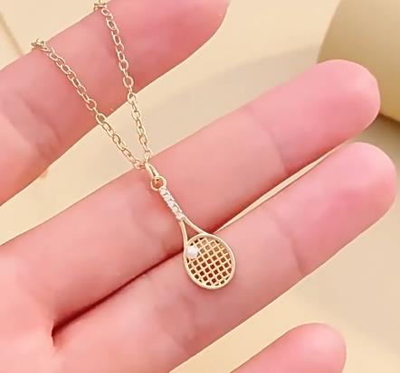 Casual Simple Style Tennis Racket Alloy Women's Pendant Necklace display picture 1